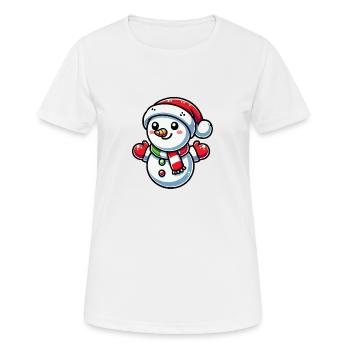 Snowman - Women's Breathable T-Shirt - white - Front - AI Model Female 172 dark (172cm)