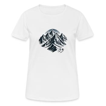 Berge Bergtour Extremsport - Frauen T-Shirt atmungsaktiv - Weiß - Vorne - AI Model Female 172 dark (172cm)