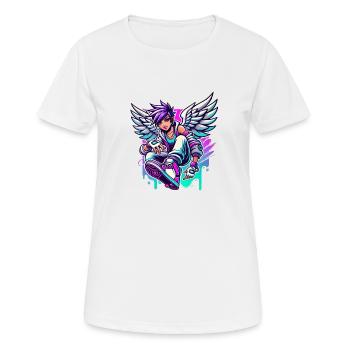 Cheveux colorés d’ange cool - T-shirt respirant Femme - blanc - Devant - AI Model Female 172 dark (172cm)