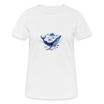 Fish Fish Sea Creatures Whale Marine Mammal - Women's Breathable T-Shirt - white - Front - AI Model Female 172 dark (172cm)