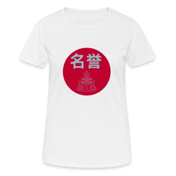 Ehre Kanji - Frauen T-Shirt atmungsaktiv - Weiß - Vorne - AI Model Female 172 dark (172cm)