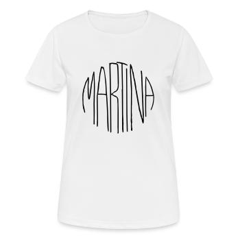 Martina - Frauen T-Shirt atmungsaktiv - Weiß - Vorne - AI Model Female 172 dark (172cm)