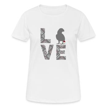 Perroquet gris d’Afrique - T-shirt respirant Femme - blanc - Devant - AI Model Female 172 dark (172cm)
