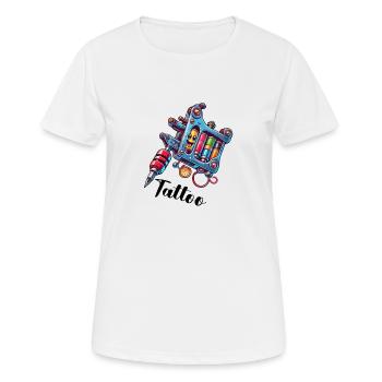 tattoo machine - Women's Breathable T-Shirt - white - Front - AI Model Female 172 dark (172cm)