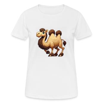 Kamel-Mann - Frauen T-Shirt atmungsaktiv - Weiß - Vorne - AI Model Female 172 dark (172cm)