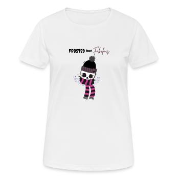 Squelette givré mais fabuleux - T-shirt respirant Femme - blanc - Devant - AI Model Female 172 dark (172cm)