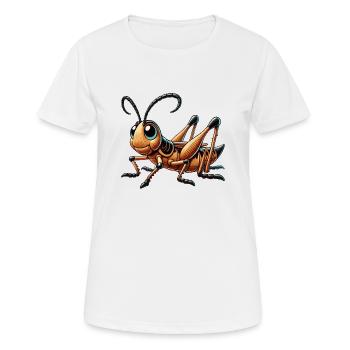 Heuschrecke - Frauen T-Shirt atmungsaktiv - Weiß - Vorne - AI Model Female 172 dark (172cm)