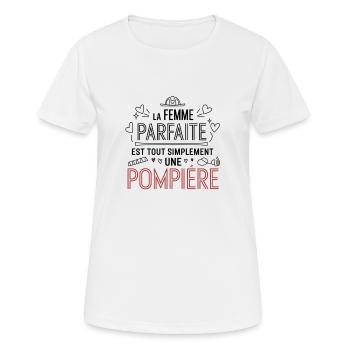 La femme parfaite pompière - T-shirt respirant Femme - blanc - Devant - AI Model Female 172 dark (172cm)