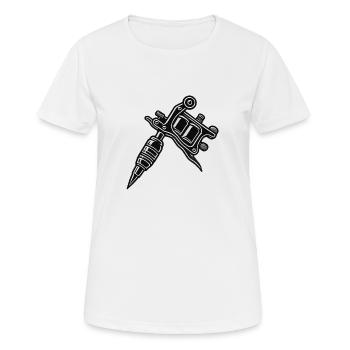 tattoo machine - Women's Breathable T-Shirt - white - Front - AI Model Female 172 dark (172cm)