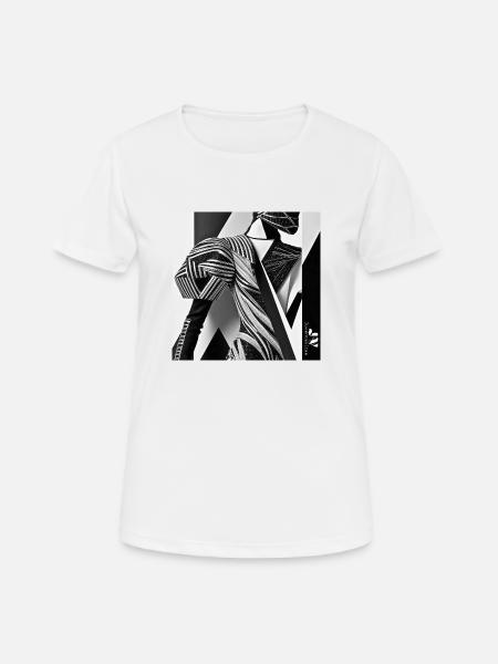 Modern Monochrome - Frauen T-Shirt atmungsaktiv - Weiß
