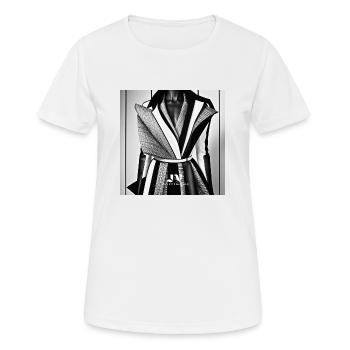 Monochrome Chic - T-shirt respirant Femme - blanc - Devant - AI Model Female 172 dark (172cm)