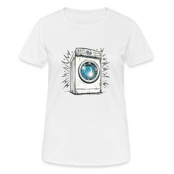 Machine à laver - T-shirt respirant Femme - blanc - Devant - AI Model Female 172 dark (172cm)
