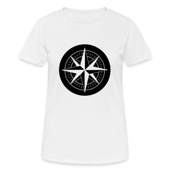 compass - Women's Breathable T-Shirt - white - Front - AI Model Female 172 dark (172cm)