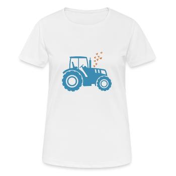Tractor / tractor / tractor - Women's Breathable T-Shirt - white - Front - AI Model Female 172 dark (172cm)