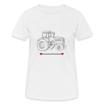 Tractor / tractor / tractor - Women's Breathable T-Shirt - white - Front - AI Model Female 172 dark (172cm)