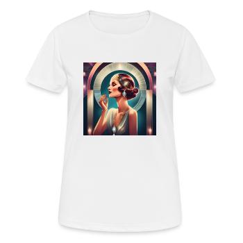 Eine traumhafte Art-Déco-Frau - Frauen T-Shirt atmungsaktiv - Weiß - Vorne - AI Model Female 172 dark (172cm)