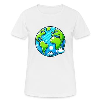 Planète Terre - T-shirt respirant Femme - blanc - Devant - AI Model Female 172 dark (172cm)