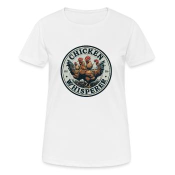 Hühnerflüsterer - chuchoteur de poulet 090434 - T-shirt respirant Femme - blanc - Devant - AI Model Female 172 dark (172cm)