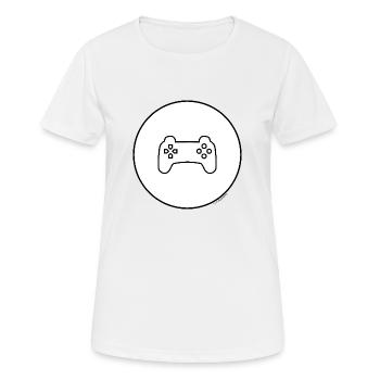 Gaming Controller - Frauen T-Shirt atmungsaktiv - Weiß - Vorne - AI Model Female 172 dark (172cm)