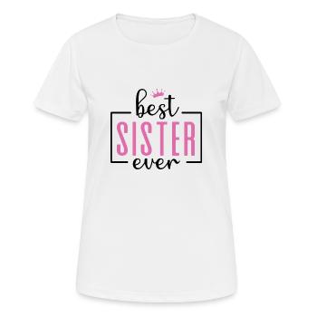 Beste Schwester - Frauen T-Shirt atmungsaktiv - Weiß - Vorne - AI Model Female 172 dark (172cm)