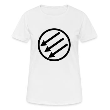Tournage de Pfeile - T-shirt respirant Femme - blanc - Devant - AI Model Female 172 dark (172cm)