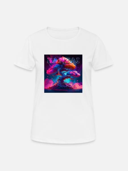 Banzai - Frauen T-Shirt atmungsaktiv - Weiß