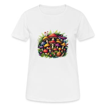 Mushrooms Magic Mushrooms Plain - Women's Breathable T-Shirt - white - Front - AI Model Female 172 dark (172cm)