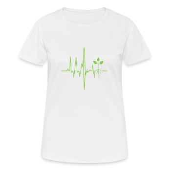 Natürliche Harmonie: Musik und Natur in Perfektion - Frauen T-Shirt atmungsaktiv - Weiß - Vorne - AI Model Female 172 dark (172cm)