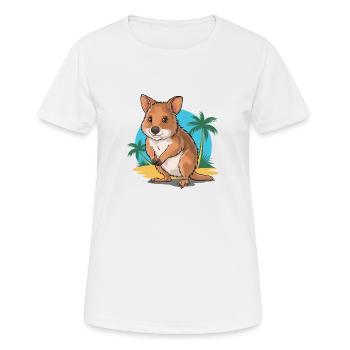 Ambiance Quokka Beachy - T-shirt respirant Femme - blanc - Devant - AI Model Female 172 dark (172cm)