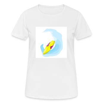 Surfbrett - Frauen T-Shirt atmungsaktiv - Weiß - Vorne - AI Model Female 172 dark (172cm)