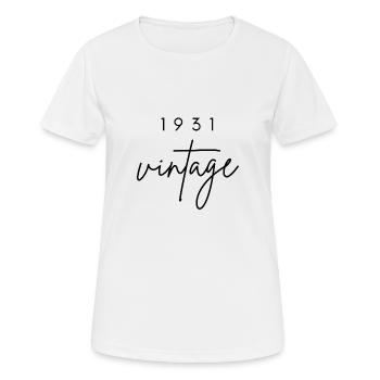 Vintage 1931 Birthday - Women's Breathable T-Shirt - white - Front - AI Model Female 172 dark (172cm)