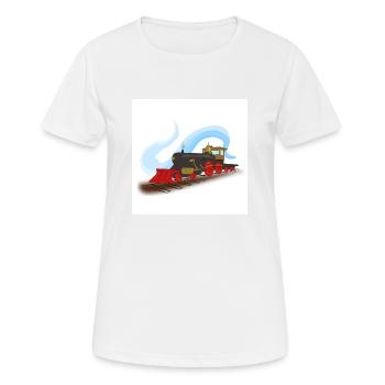 Dampflokomotive - Frauen T-Shirt atmungsaktiv - Weiß - Vorne - AI Model Female 172 dark (172cm)