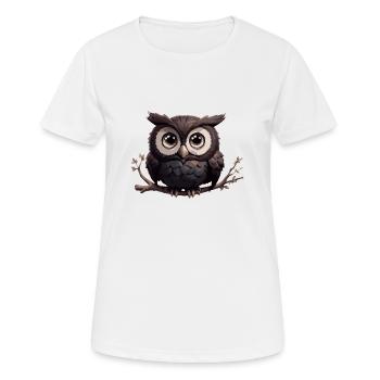 Owl Comic - Women's Breathable T-Shirt - white - Front - AI Model Female 172 dark (172cm)