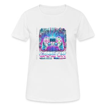 JOUEZ MAINTENANT - T-shirt respirant Femme - blanc - Devant - AI Model Female 172 dark (172cm)