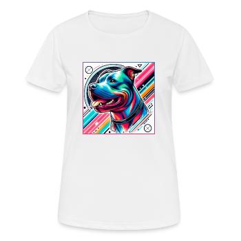 Profil du chien - T-shirt respirant Femme - blanc - Devant - AI Model Female 172 dark (172cm)