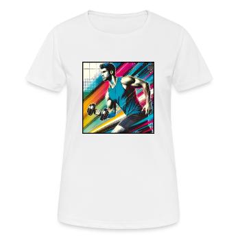 Sportlicher Mann - Frauen T-Shirt atmungsaktiv - Weiß - Vorne - AI Model Female 172 dark (172cm)