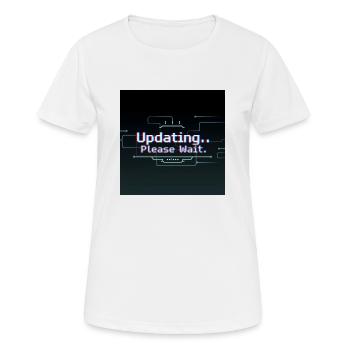 Glitch Update Ladebildschirm - Frauen T-Shirt atmungsaktiv - Weiß - Vorne - AI Model Female 172 dark (172cm)