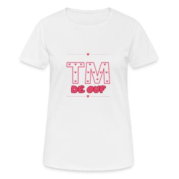 TM DE OUF - T-shirt respirant Femme - blanc - Devant - AI Model Female 172 dark (172cm)