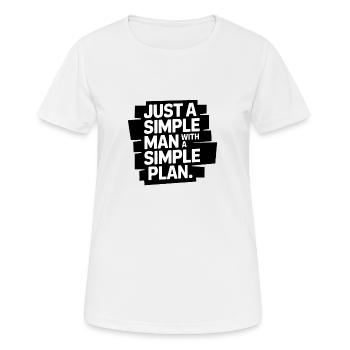 Juste un homme simple avec un plan simple - T-shirt respirant Femme - blanc - Devant - AI Model Female 172 dark (172cm)