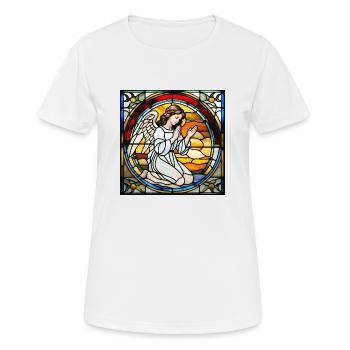Praying Angel, Engel - Frauen T-Shirt atmungsaktiv - Weiß - Vorne - AI Model Female 172 dark (172cm)