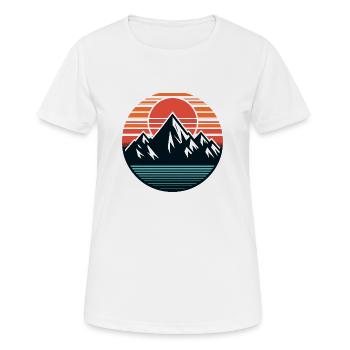 Berge, Natur, Sonnenuntergang - Frauen T-Shirt atmungsaktiv - Weiß - Vorne - AI Model Female 172 dark (172cm)