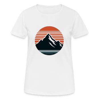 Montagnes, nature, coucher de soleil - T-shirt respirant Femme - blanc - Devant - AI Model Female 172 dark (172cm)