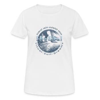 Rêve de surf visuel - T-shirt respirant Femme - blanc - Devant - AI Model Female 172 dark (172cm)