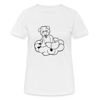 Fuchs auf Wolke Müde Verwirrt Benommen Verrückt - Frauen T-Shirt atmungsaktiv - Weiß - Vorne - AI Model Female 172 dark (172cm)