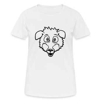 Fuchs Große Augen Erschrocken Glücklich Angst Cool - Frauen T-Shirt atmungsaktiv - Weiß - Vorne - AI Model Female 172 dark (172cm)