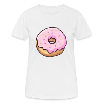 Pinker Zucker Donut - Frauen T-Shirt atmungsaktiv - Weiß - Vorne - AI Model Female 172 dark (172cm)