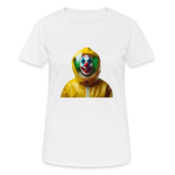 Verrückter Clown im Seuchenschutzanzug - Frauen T-Shirt atmungsaktiv - Weiß - Vorne - AI Model Female 172 dark (172cm)