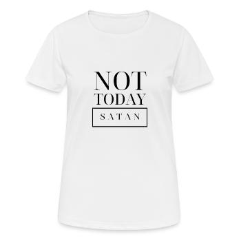 not today satan - Women's Breathable T-Shirt - white - Front - AI Model Female 172 dark (172cm)