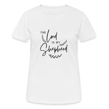 Der Herr ist mein Hirte - Frauen T-Shirt atmungsaktiv - Weiß - Vorne - AI Model Female 172 dark (172cm)