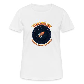 Reisende auf der ganzen Welt - Frauen T-Shirt atmungsaktiv - Weiß - Vorne - AI Model Female 172 dark (172cm)